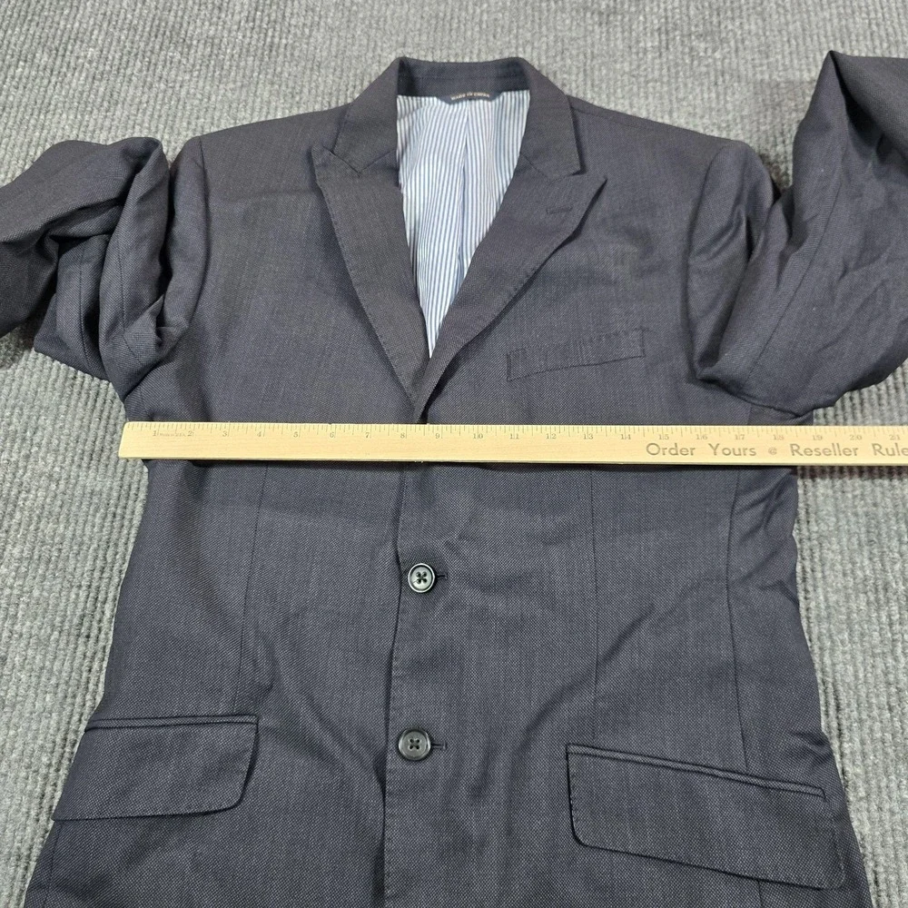 Banana Republic Blazer Mens 40R Gray Wool Tailored Fit Lined Single Breasted